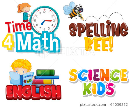 Four phrases design with pictures in background 64039252