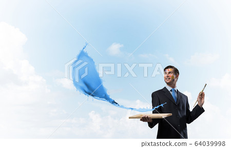 Inspiration of young creative businessman Inspiration of young creative businessman 64039998