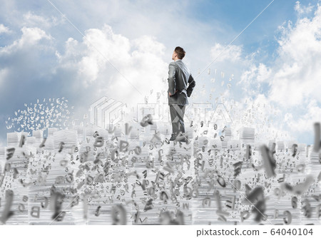 Successful confident businessman in suit. 64040104