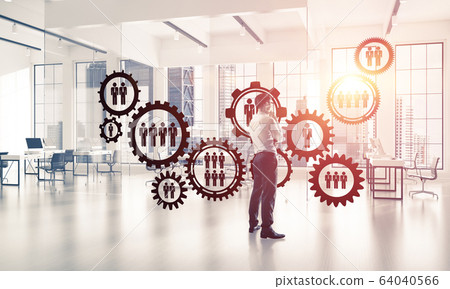 Networking and social communication concept as effective point f 64040566