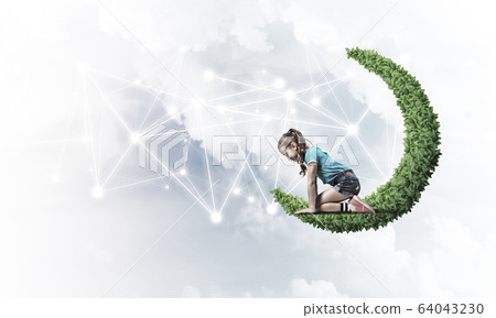 Idea of children Internet communication or online playing and parent control Idea of children Internet communication or online playing and parent control 64043230
