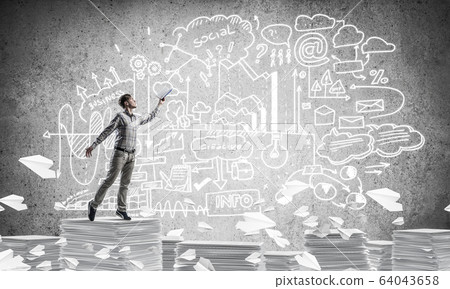 Study hard to become successful businessman. 64043658