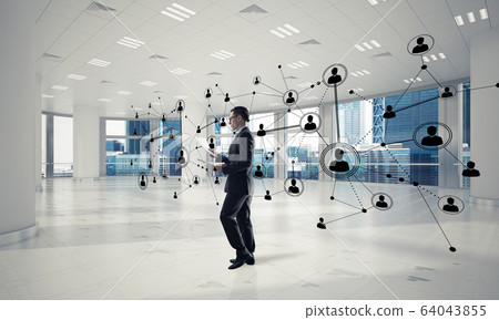 Networking and social communication concept as effective point f 64043855