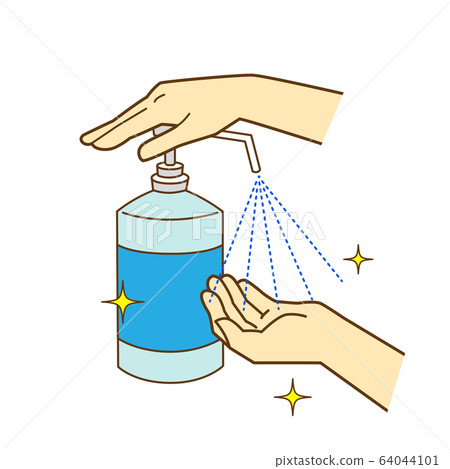 Alcohol disinfection-Illustration-06 64044101