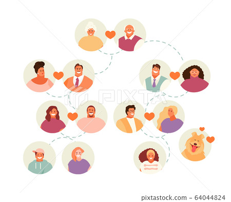 Family tree vector infographics 64044824