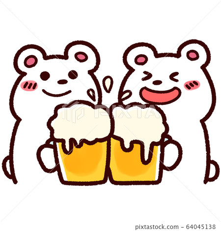 北極熊和啤酒吐司 北極熊和啤酒吐司 64045138
