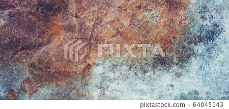 Panoramic grunge rusted metal texture and Panoramic grunge rusted metal texture and 64045143