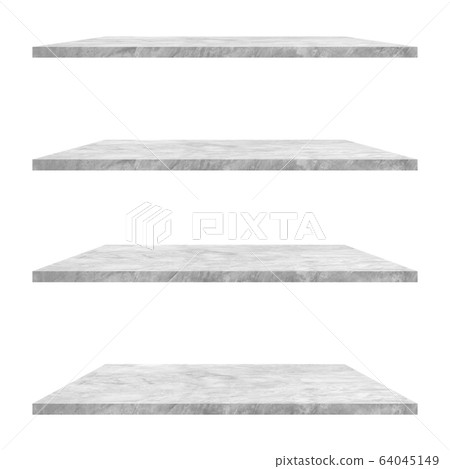4 concrete shelves table isolated on white 4 concrete shelves table isolated on white 64045149
