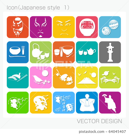 icon, icons, japanese style - Stock Illustration [64045407] - PIXTA