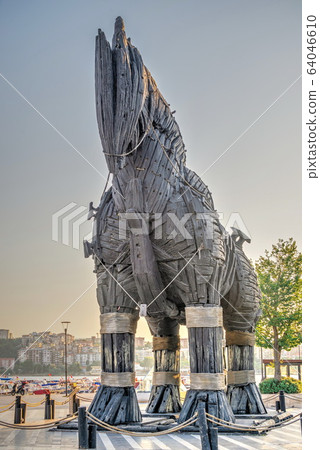 Trojan horse in Canakkale, Turkey 64046610