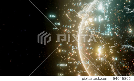 Abstract futuristic planet Earth Abstract futuristic planet Earth 64046805