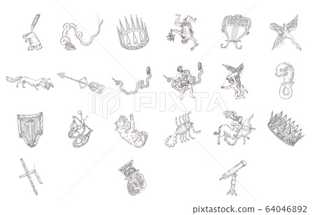 Summer constellation with shadow white 64046892