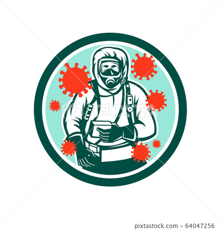 Medical Worker Coronavirus Circle Retro Medical Worker Coronavirus Circle Retro 64047256