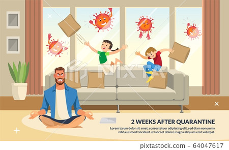 Banner Illustration 2 Weeks After Quarantine. Banner Illustration 2 Weeks After Quarantine. 64047617