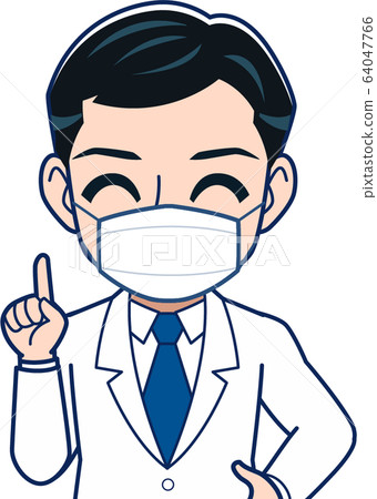 Doctor (researcher) illustration, mask 64047766
