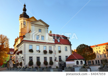 Building of city Hall in Wolow, Poland Building of city Hall in Wolow, Poland 64047859