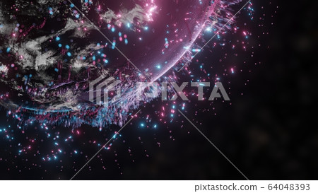 Abstract futuristic planet Earth 64048393