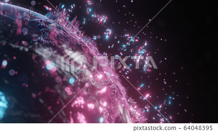Abstract futuristic planet Earth 64048395