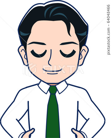 Illustration of mid-career employee Illustration of mid-career employee 64048466