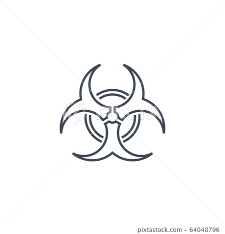 Biological Hazard Vector Icon 64048796