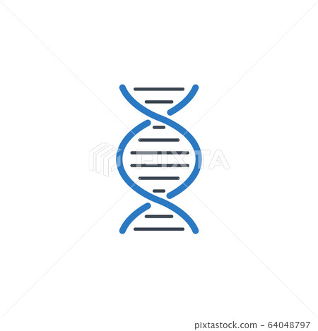 DNA related vector glyph icon. DNA related vector glyph icon. 64048797