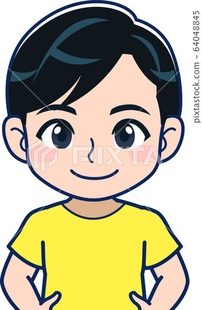 Child in yellow clothes - Stock Illustration [64048845] - PIXTA