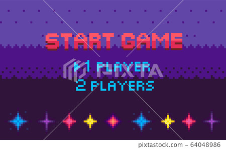 Pixel Game, Start Choosing Page, Player Vector 64048986