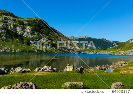 Highland Lakes of Covadonga summer landscape Highland Lakes of Covadonga summer landscape 64050327