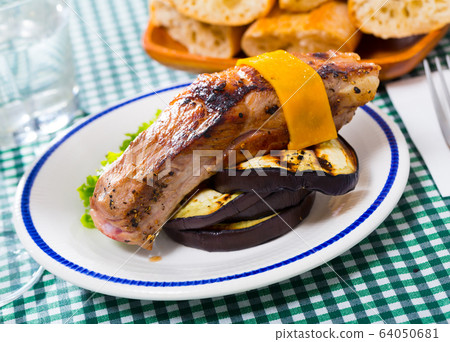 Juicy baked pork rib 64050681