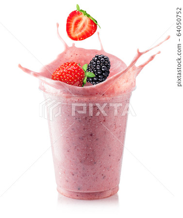 berry smoothie in glass berry smoothie in glass 64050752