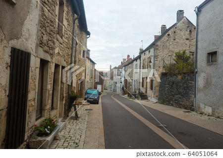 Image of Bligny-sur-Ouche city historical streets and building Image of Bligny-sur-Ouche city historical streets and building 64051064