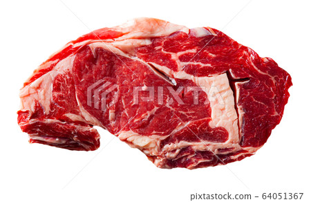 Raw veal steak with herbs 64051367