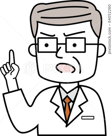 Doctor gesturing Caution Caution Warning Angry 64052260