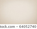 Background of wide cream brick wall texture. Old 64052740