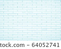Pastel Blue and White brick wall texture 64052741