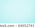Pastel Blue and White brick wall texture 64052743