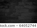 Abstract dark brick wall texture background 64052744