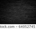 Abstract dark brick wall texture background 64052745