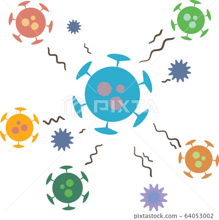 Virus spreading illustration Virus spreading illustration 64053002