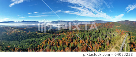 Carpathian mountain sunny landscape 64053238