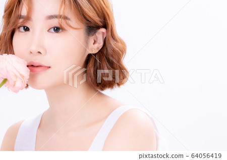 Beauty flower spring woman Beauty flower spring woman 64056419