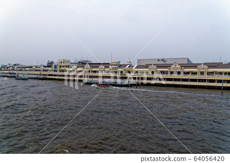 Bangkok's Chao Phraya River in Thailand 64056420