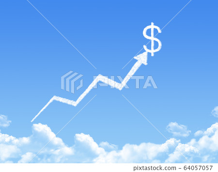 growth progress arrow graph cloud shape growth progress arrow graph cloud shape 64057057