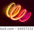 Glowing circulate colorful trail. 64057232