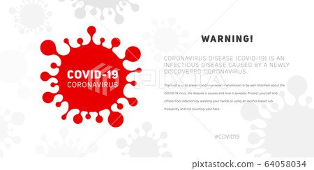 Coronavirus disease banner 2019-nCoV or COVID-19 64058034