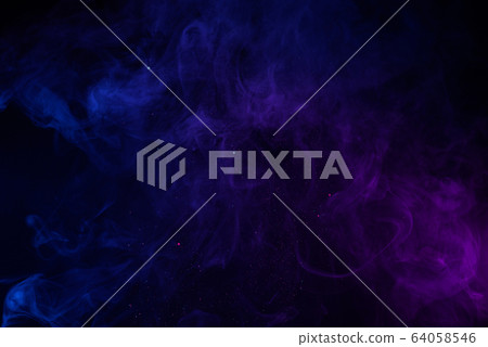 Abstract blue and pink fog with shiny particles dark background Abstract blue and pink fog with shiny particles dark background 64058546