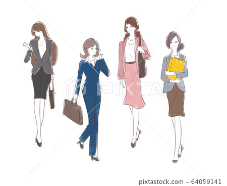 商業女人插圖集 64059141