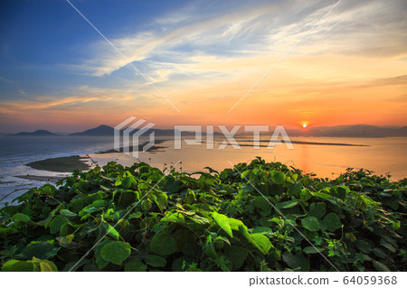 Dadaepo beach sunset landscape 64059368