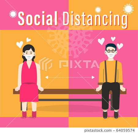 Social Distancing protect from COVID-19 , Social Distancing protect from COVID-19 , 64059574
