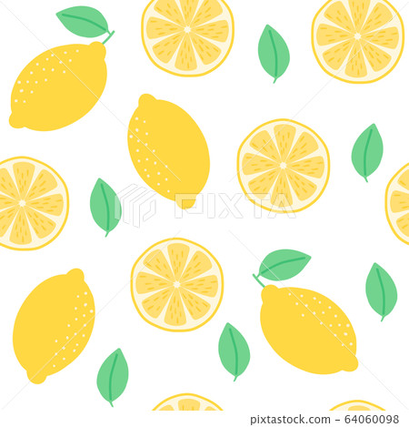 Lemon seamless pattern - Stock Illustration [64060098] - PIXTA